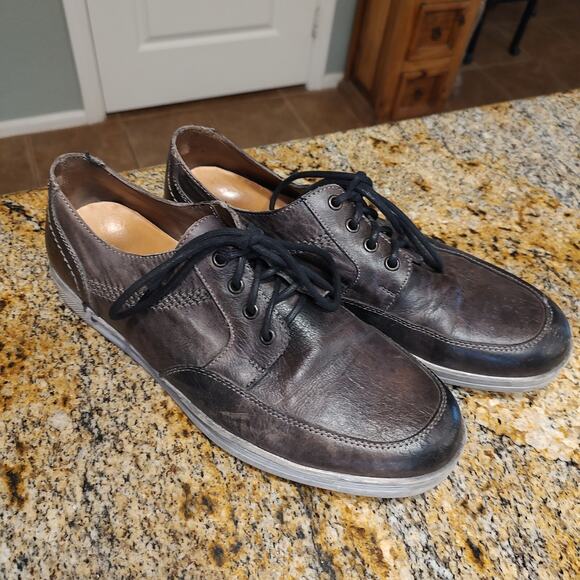 Bed Stu Workshop Brown Leather Casual Style Distressed Shoes Men's Sz 12 - Picture 2 of 12